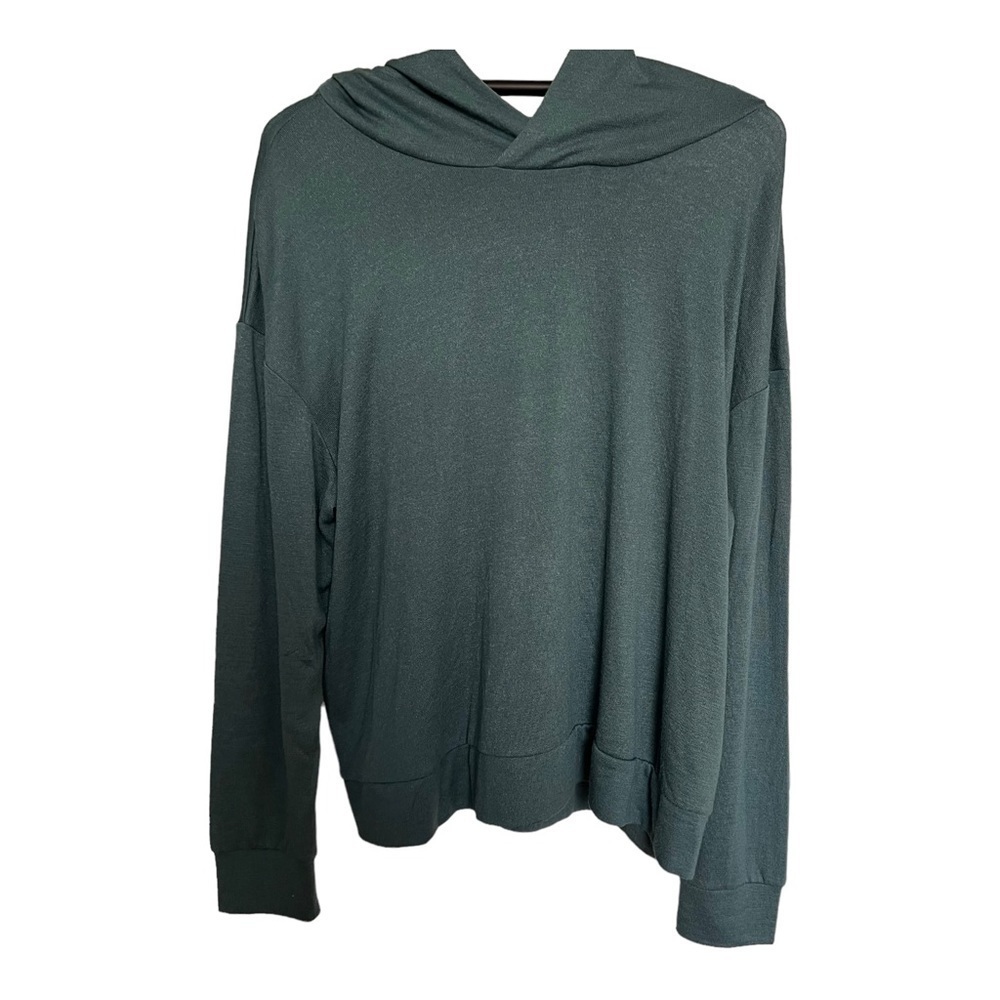 A New Day Womens Pullover‎ Cropped Hoodie Size XXL Sage Green